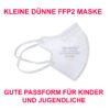 Kinder FFP2 Maske weiß, kleine FFP2 Maske Kinder passend, Flame Brother FFP2 Maske Kinder passend, FFP2 Kinder Größe